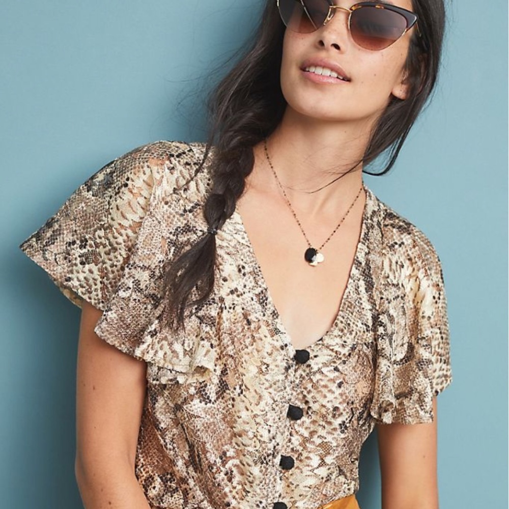 NWT Willow Snake Print blouse Eva Franco for Anthropologie